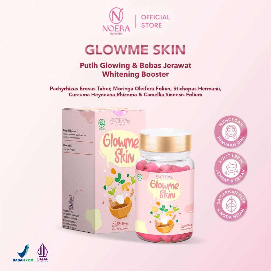 Noera Paket Combo Whitening | Glow Me Skin & Glutha Booster  Improved Formula