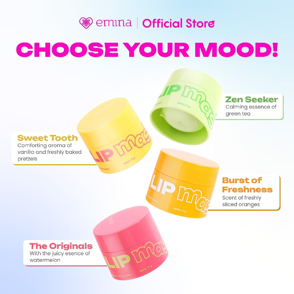 [SPECIAL 11.11] Emina Lip Mask x Musik Tiger - Masker Perawatan Bibir Lembab, High-Moisture Tech, Mencerahkan bibir, menghaluskan dan melembabkan