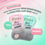 OVALE Real Clay Mask Sachet 10gr / Perfect Purifying Acne Prone / Masker Wajah Berubah Warna/HenecoBeauty