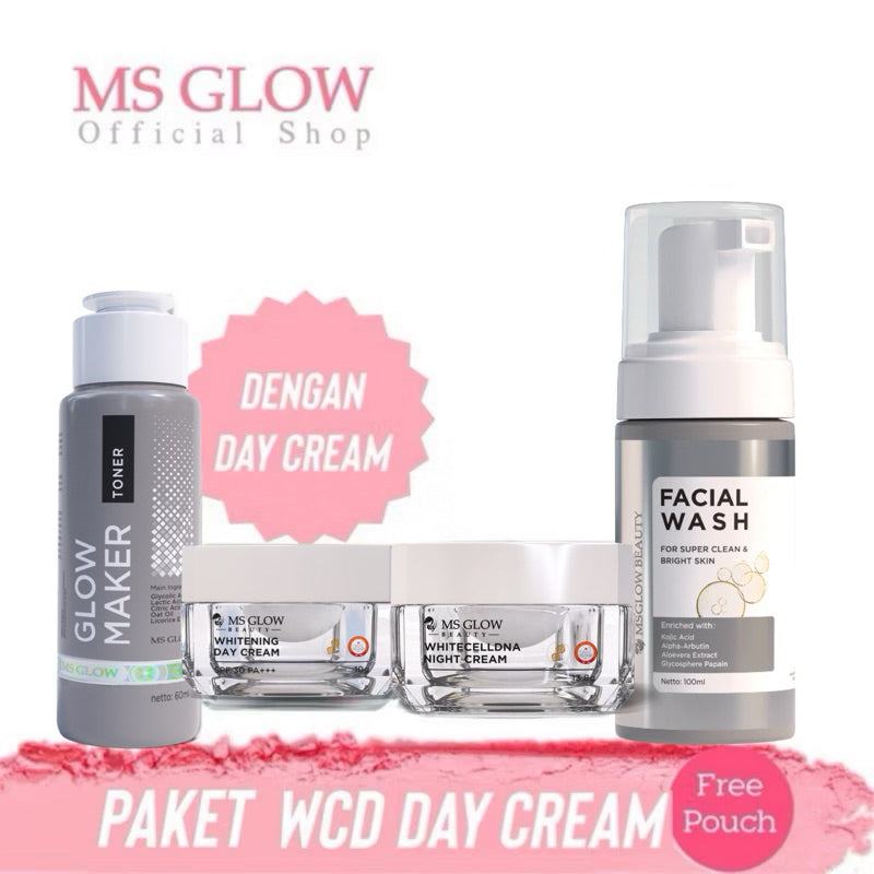 MS GLOW PAKET WAJAH  bonus produk & pouch