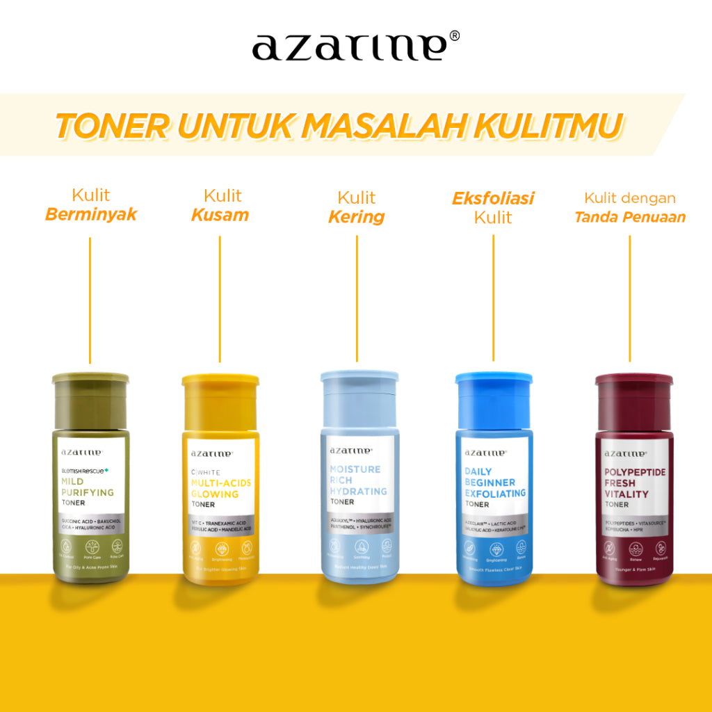[CREATOR] Azarine Toner Sejuta Umat for All Skin Types Untuk Kulit Kusam Kombinasi Anti Aging Berminyak Berjerawat 90 ml