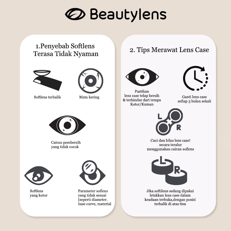 BEAUTYLENS Honeycomb Milk Tea 14.2 Softlens Lensa normal&minus [0.00~-8.00] douyin innocent brown