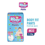 Baby Happy Body Fit Pants Popok Celana Bayi M 32 pcs