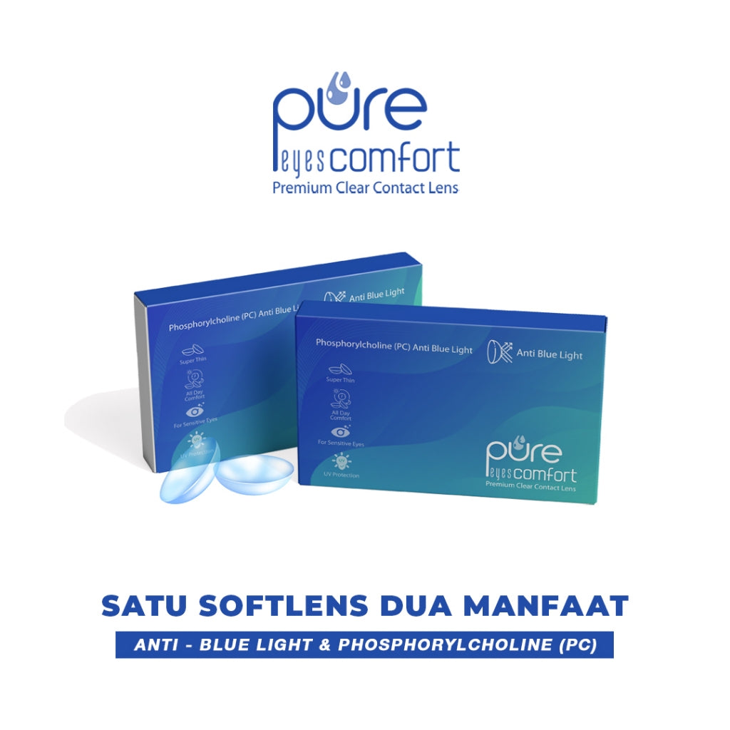 Softlens Bening CLEAR Premium Pure Eyes Comfort Power Mata Minus Jaminan Kualitas Nyaman Mata jernih