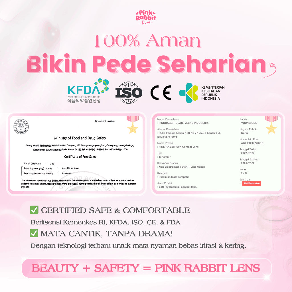 PINKRABBIT SOFTLENS NARA GREY - Normal, Minus 0.5 S/D 10.00 (1PCS/Sebelah) / Softlens / Soft Lens / Lensa Kontak / Soflen / Softlens normal minus / Lensa mata / Softlense