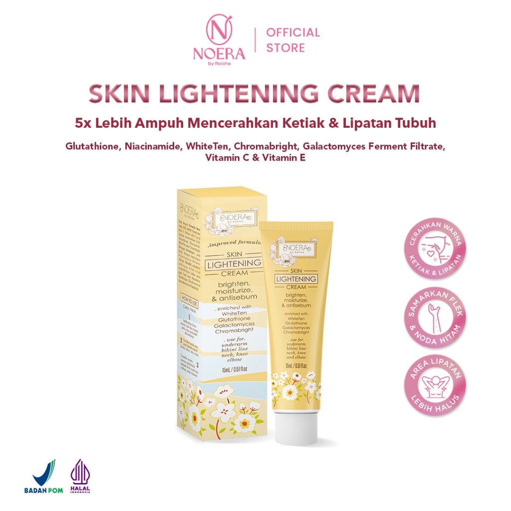 Noera Paket Pemutih Ketiak | Skin Lightening Cream 15ml & 3 In 1 Body Spray