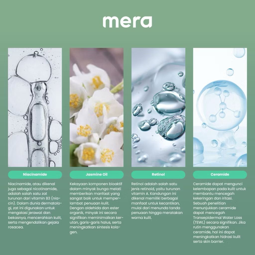 [MERA REPUBLIC] Serum Essence Wajah - Youthrenew Retinol Elixir Serum / Niacinamide Gold Glow / Acne Solution Serum