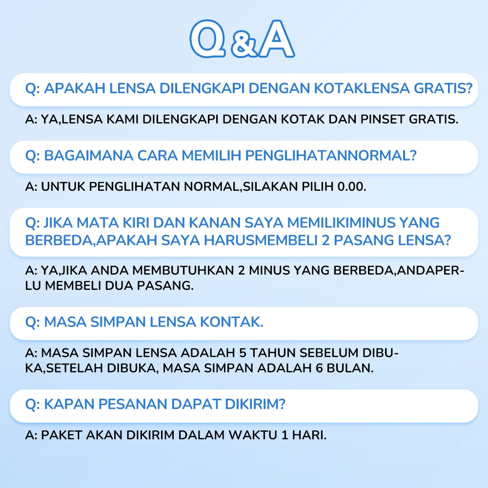 UYAAI softlens 14.5MM Minus 0.00 s/d -6.00 Mata Korea seri BUBBLE Sepasang LENSA KONTAK 6Bulan