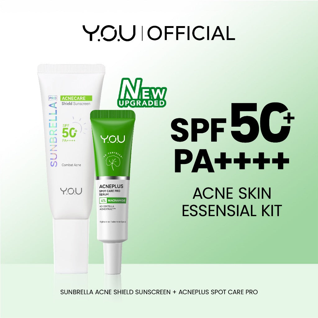 YOU Sunbrella Pro Acnecare Shield Sunscreen SPF 50+ PA++++ Acne Sunscreen Skincare  Collection Sunscreen Acne Prone Skin Melindungi dari Jerawat dan Sinar UV