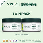 NPURE Gentle Exfoliation Pad / Acne Clear Pad Cica / Kapas Eksfoliasi Kulit Jerawat / Acne Exfoliating Pad (40 pads) Acid Extract Glycolic Pha Wajah Bruntusan