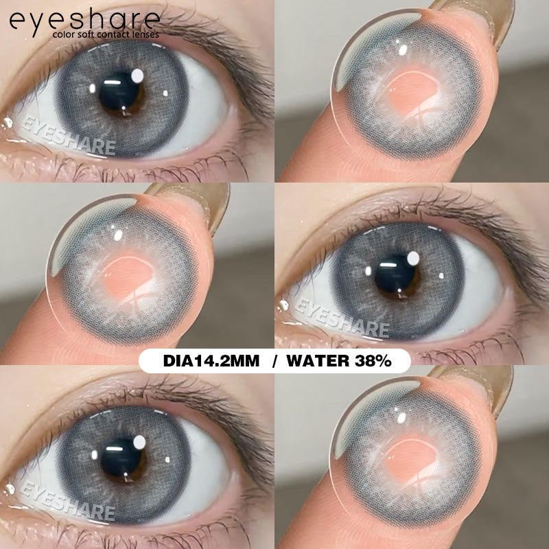 Eyeshare Softlens Blue Big Eyes 14.5mm 14.2mm 1Pasang Soft Lensa Kontak Soflen Blue
