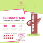 Emina Glossy Stain Lip Tint Bibir Glossy Finish Melembabkan