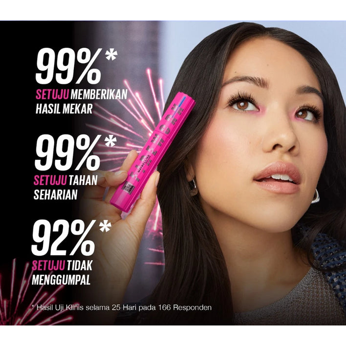 Maybelline FIREWORK Waterproof Liquid Mascara 6ml | Bulu Mata Mekar Tahan 24 Jam Dramatis Maskara Eye Make Up