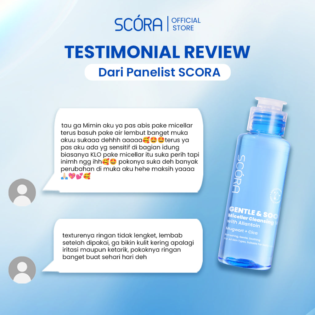 [BELI 2 LEBIH MURAH] SCORA Gentle & Soothe Micellar Cleansing Water 100ML 2 PCS Membersihkan Menenangkan Kulit