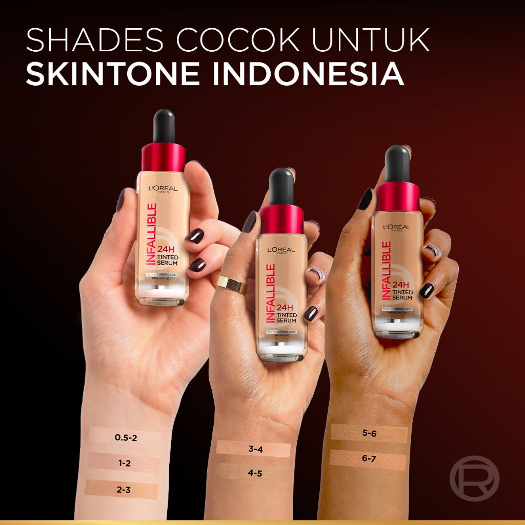 [BARU] L'OREAL PARIS INFALLIBLE 24H TINTED SERUM FOUNDATION LIGHTWEIGHT BREATHABLE RINGAN TAHAN HINGGA 24 JAM