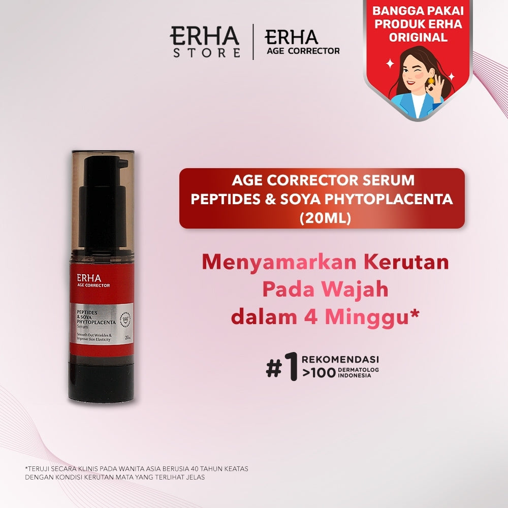 ERHA Twin Flame Age Corrector Serum Peptides & Soya Phytoplacenta 20ml - Serum Anti Penuaan