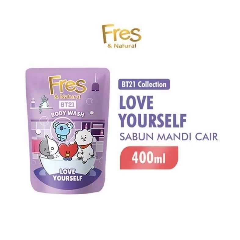 Fres & Natural Refresh Sabun Mandi Cair  Refill 400 ml