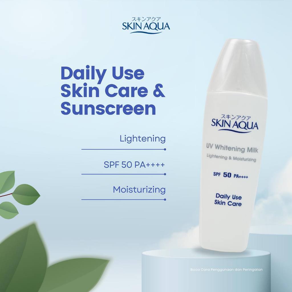 [BPOM] SKIN AQUA UV Whitening Milk SPF50 PA++ - Lightening & Moisturizing 40gr-100%ORIGINAL