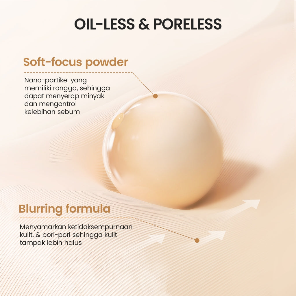 YOU NoutriWear+ Airy Fit Loose Powder Nourishing Oil Control | Bedak Tahan Lama 24 Jam | Bedak Tabur Tahan Air | Loose Powder Setting Powder