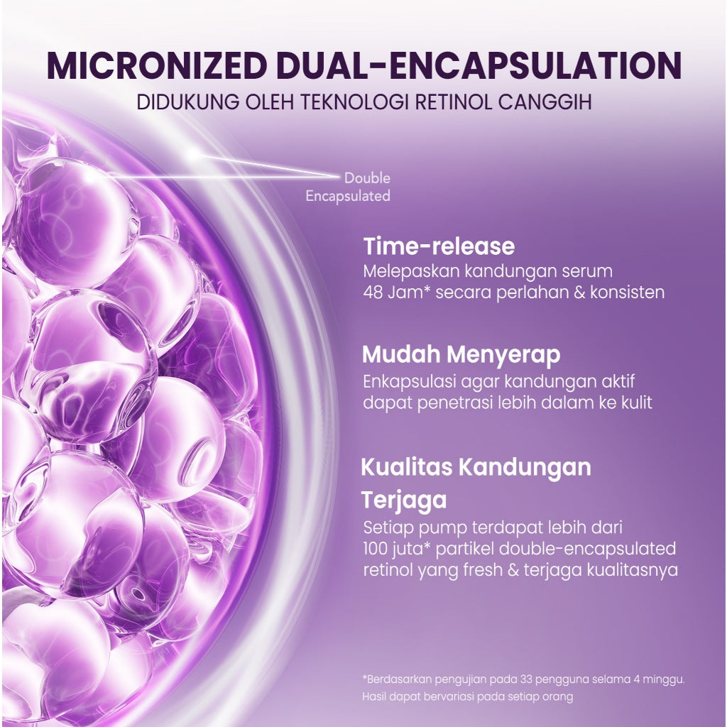 YOU Retinol 2pcs Set Advanced Retinol Serum 15ml + Renewal Retinol Moisturizer Anti aging Retinol Paket kulit cerah Brightening Dark spot noda hitam Memperbaiki tekstur kulit Anti aging Menyamarkan mencegah kerutan dan garis halus