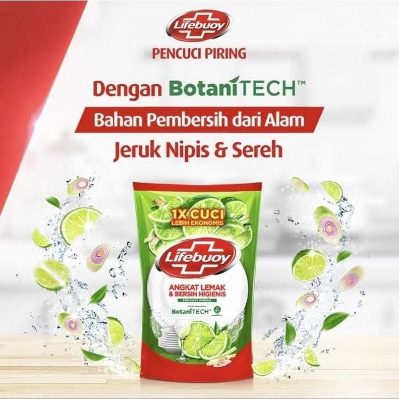 Lifebuoy Botanitech Sabun Cuci Piring Refill 650 ml
