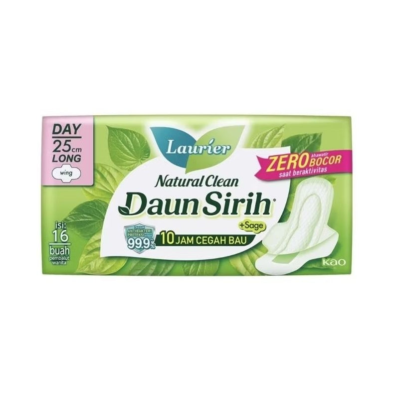 Laurier Daun Sirih Pembalut Wanita Wing 25 cm 16 pcs