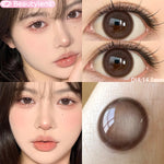 BEAUTYLENS Honeycomb milk tea normal/minus(0.00s/d-8.00) Softlens Lensa Kontak 14.2MM Free Gift