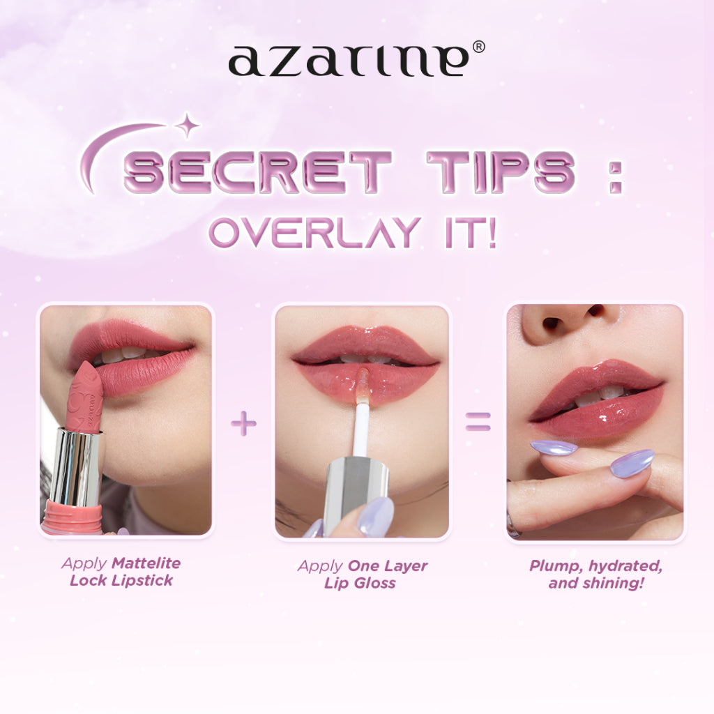Azarine Glossy Tint Duo (Galactic Shine Lip Gloss + Tinted Lippie Cake)