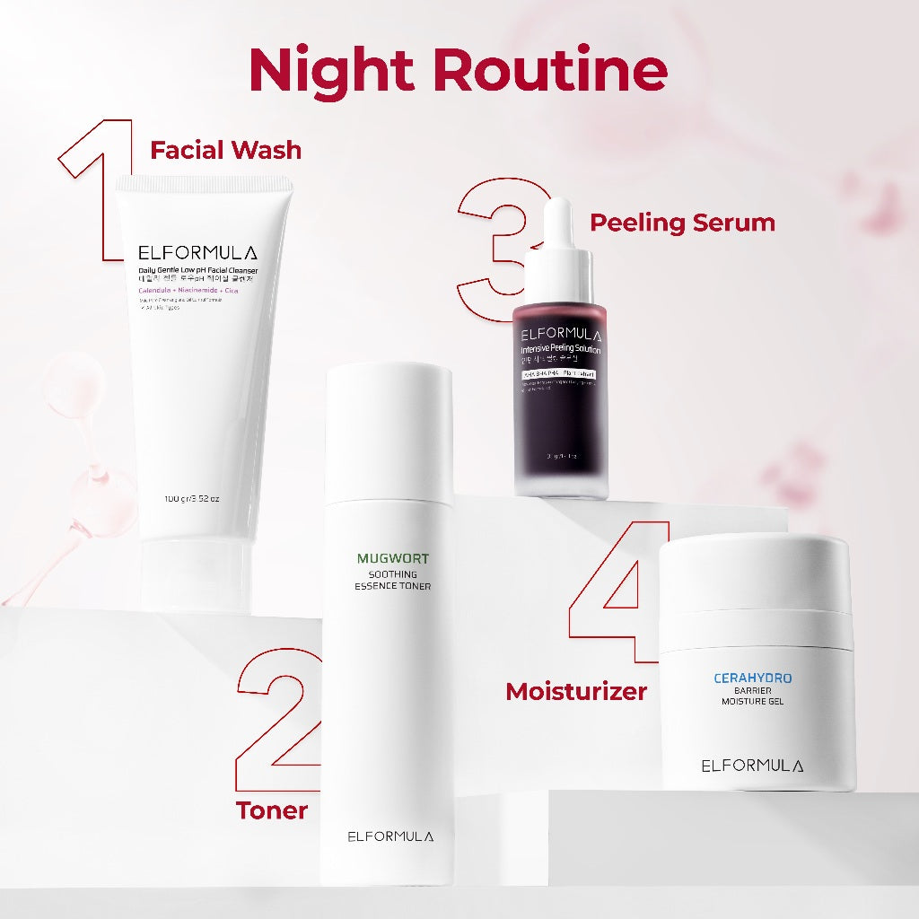 ELFORMULA Intensive Peeling Solution - Peeling Serum Dark Spot Glass Skin Eksfoliasi Wajah Mengangkat Sel Kulit Mati AHA BHA PHA Glowing Smooth Skin Mencerahkan Kulit Halus Blackhead Brightening Whitening Exfoliasi Exfoliating