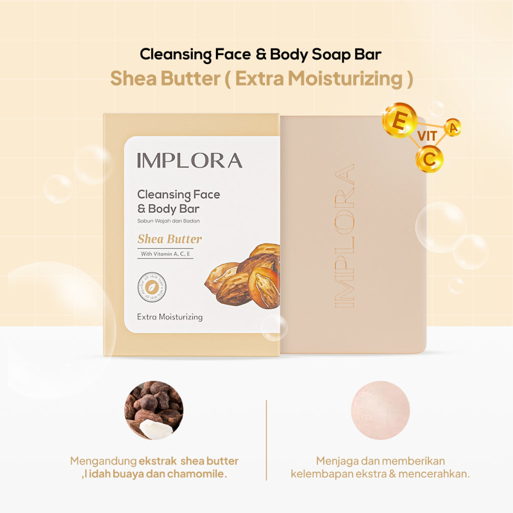 Implora Cleansing Face & Body Bar Soap | Body, Face & Hand Cleanser