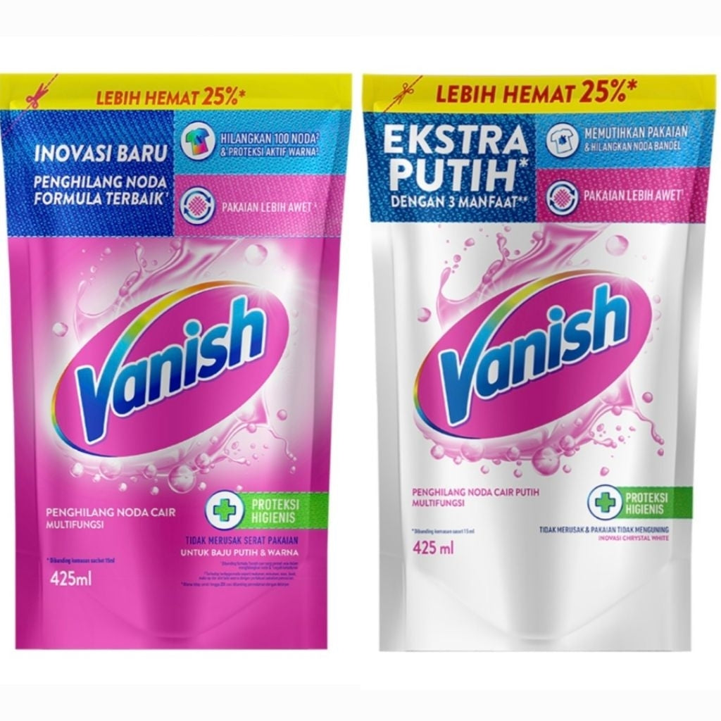 Vanish Penghilang Noda Pakaian Cair Refill 425ml