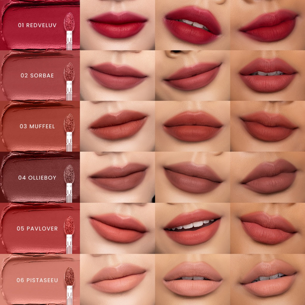 Hanasui Next Level Blurry Tint - Lip Tint Watery To Blur Lightweight Tahan Lama Velvet Finish Powdery Tint Blurring Effect Stain Lasting Up to 8 H