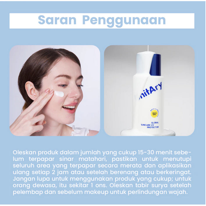 UNITARY Sunscreen All Skin Solutions SPF50 PA++++ Physical | Untuk Kulit Kombinasi / Berminyak / Kering / Sensitif