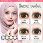 [COD] Mysticeyes Softlens Dawn Series Kontak lens 14.5mm - Gratis Tempat Softlens
