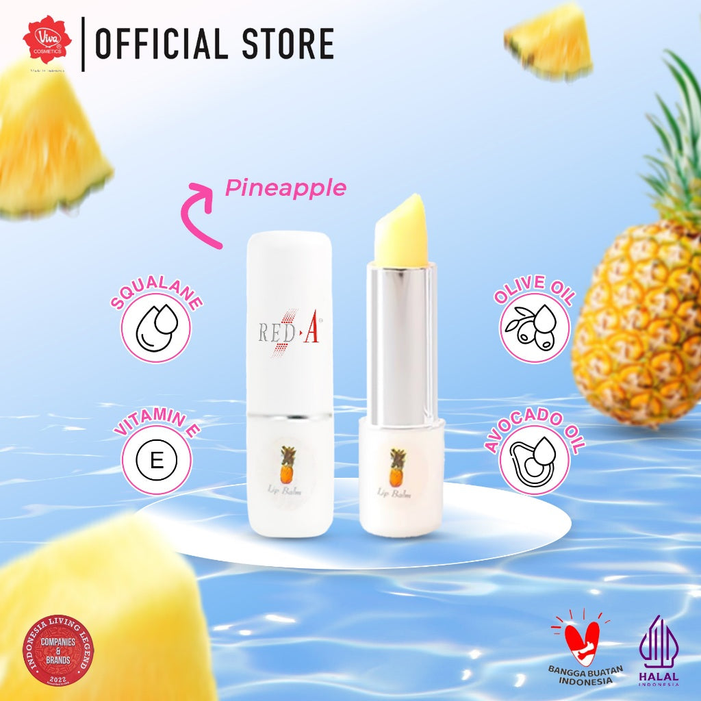 Red-A Lip Balm with VIT E, Olive, Squalane & Avocado Oil - 3gr (tersedia 5 varian)
