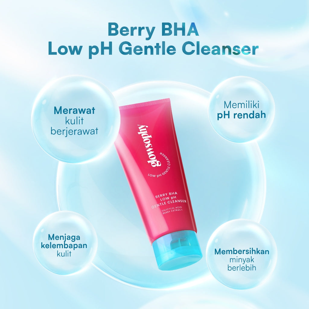 Glowsophy Bundle 2in1 Gentle Cleanser Berry BHA Gentle Cleanser + Watermelon Gentle Cleanser