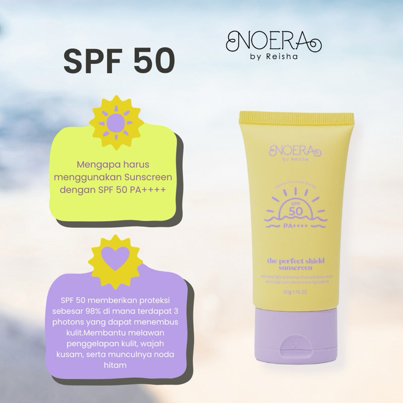 Noera The Perfect Shield Sunscreen Brightening SPF 50 PA++++ | Sunscreen Pelindung Matahari Bluelight Protection