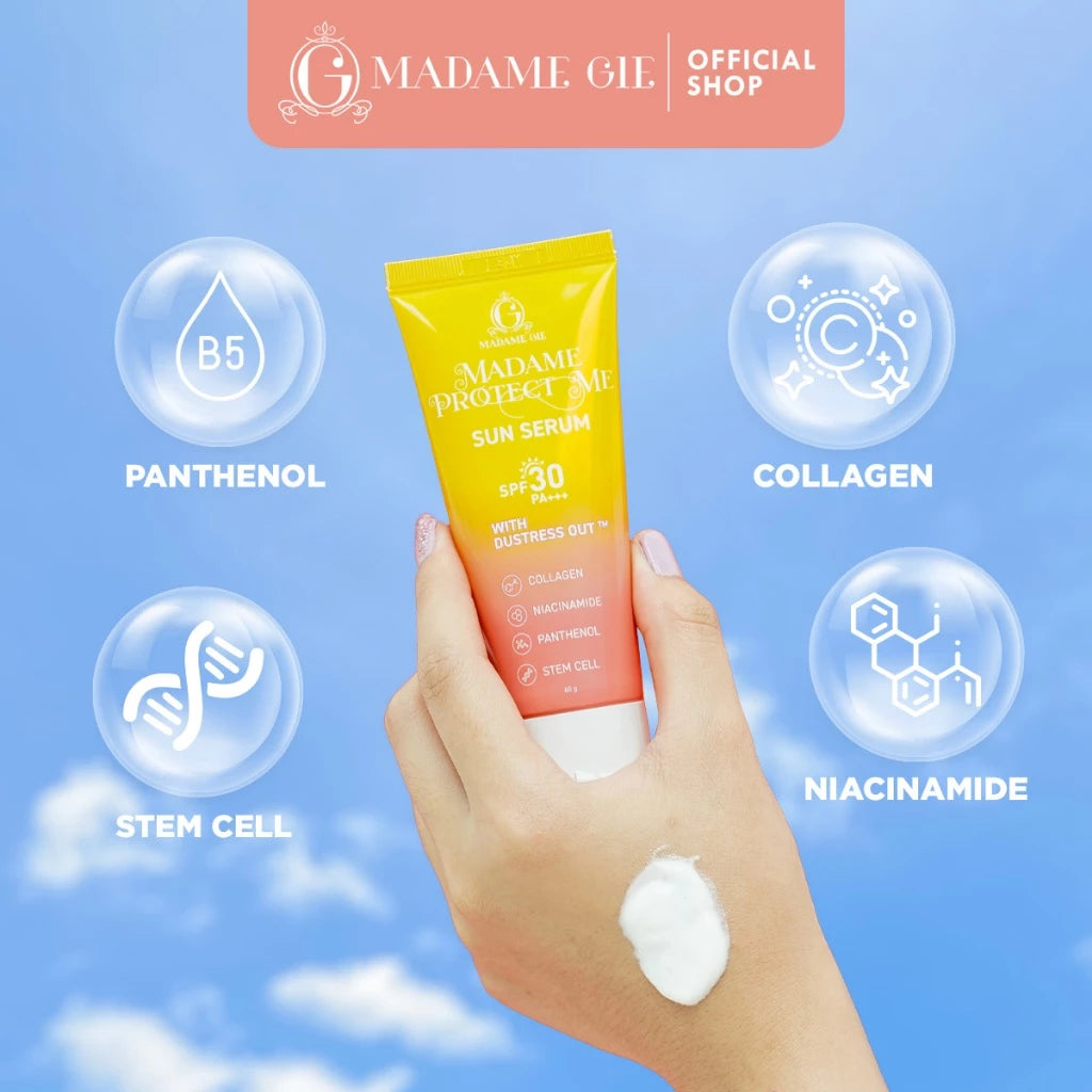 [GRATIS SUNSCREEN 20ML] [COMING BACK] Madame Gie Protect Me Sunscreen SPF 30 PA +++ 50ml With Calendula - Skincare Sunblock