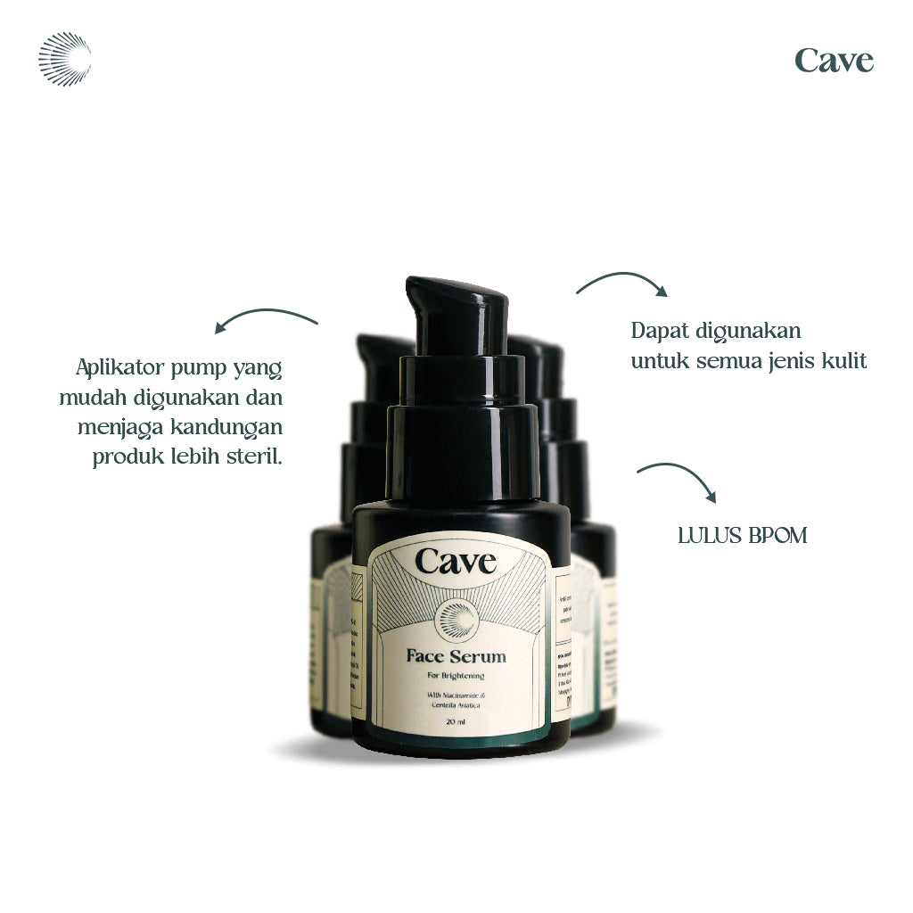Cave Face Wash, Moisturizer, & Serum for Brightening