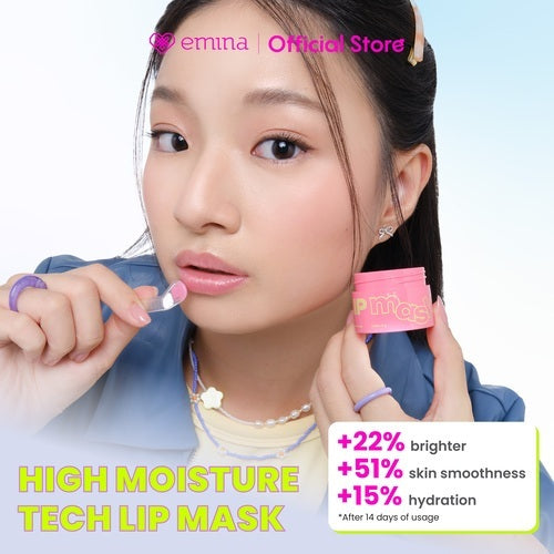 [SPECIAL 11.11] Emina Lip Mask x Musik Tiger - Masker Perawatan Bibir Lembab, High-Moisture Tech, Mencerahkan bibir, menghaluskan dan melembabkan
