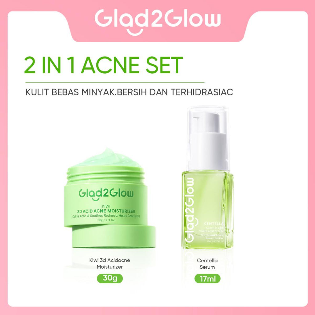 Glad2Glow Centella 2% Salicylic Acid Power Acne Serum skincare serum wajah Eksfoliasi Wajah skincare bpom essence Anti jerawat scincare lembut skincare Menyamarkan bekas jerawat  Menenangkan kulit berjerawat Merawat kulit berjerawat g2glow official store