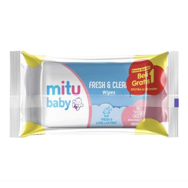 Mitu Baby Tisu Basah Bayi Ganti Popok 50 s - Beli 1 Gratis 1
