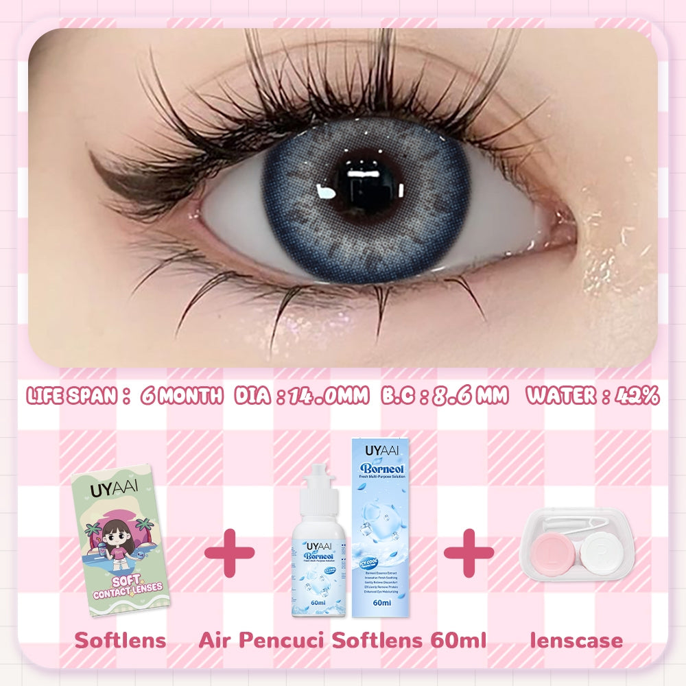[COD] Colorvista Softlens 3 Item Paket kombinasi (1* Softlens +Air Pencuci Softlens 120ml+lenscase)