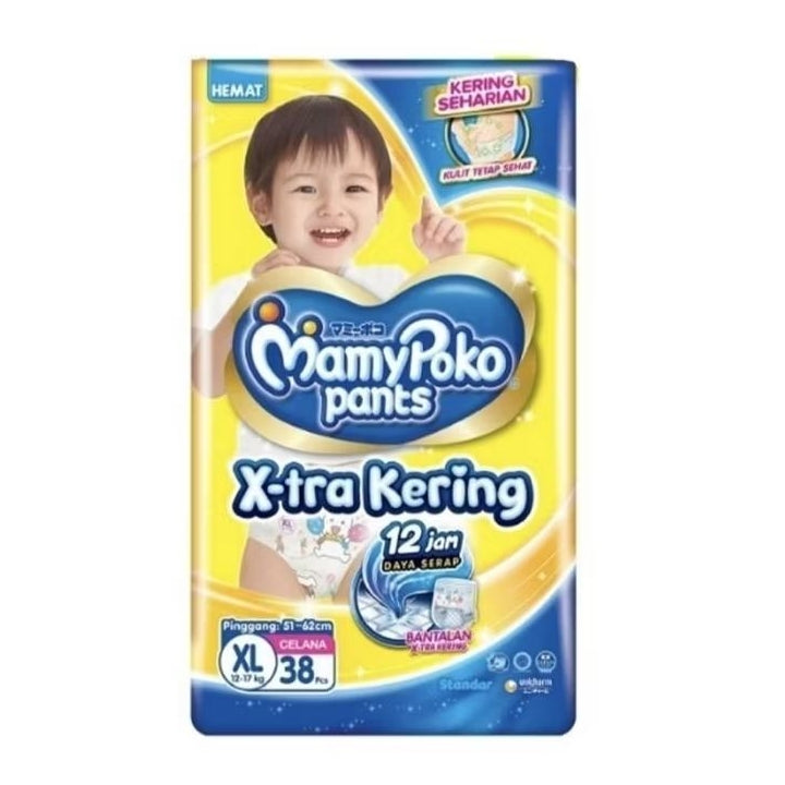 Mamy Poko X-tra Kering Popok Celana Bayi XL 38 pcs