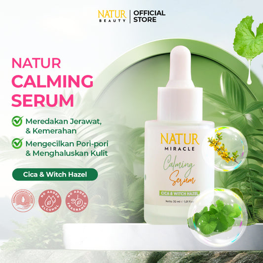 Natur Miracle Calming Face Serum : Cica & Witch Hazel - Serum Wajah Berjerawat