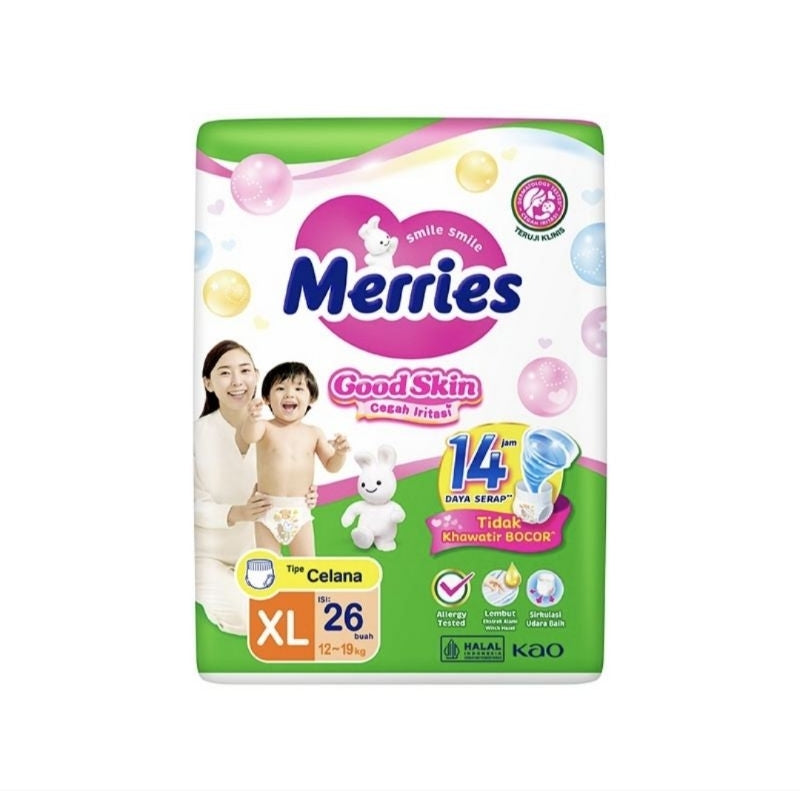 Merries Good Skin Popok Celana Bayi XL 26 Pcs