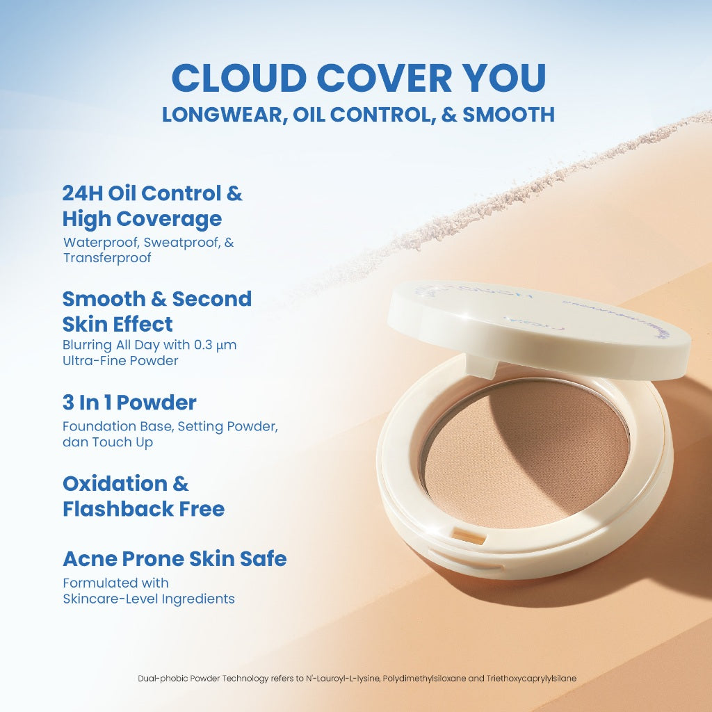 YOU Cloud Touch Dreamy 3 in 1 Two Way Cake Bedak Padat Two Way Cake Makeup