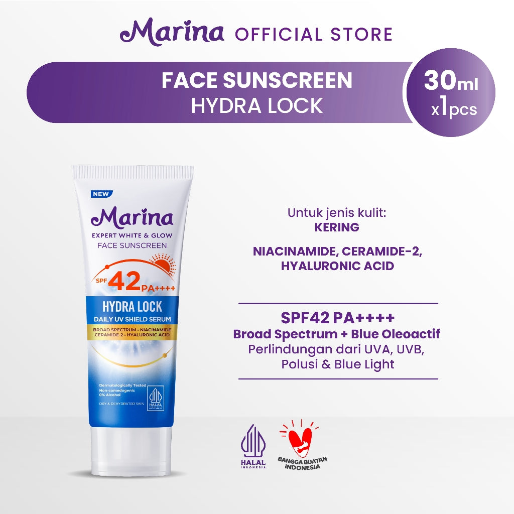 Marina Expert White & Glow Daily UV Shield Face Sunscreen [30ml] - Exp : 03.2027