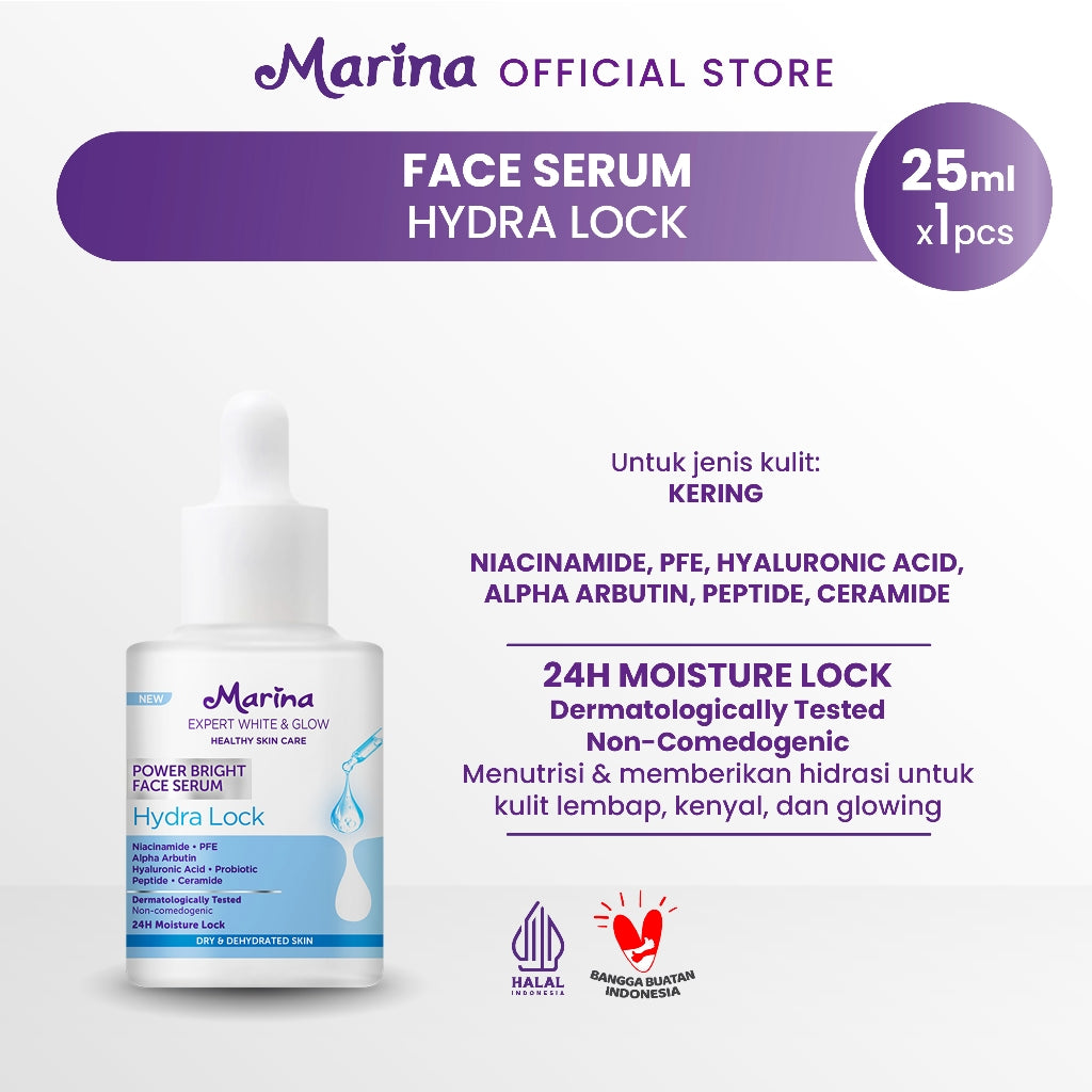 Marina Expert White & Glow Power Bright Face Serum – Hydra Lock - Exp : 02.2026
