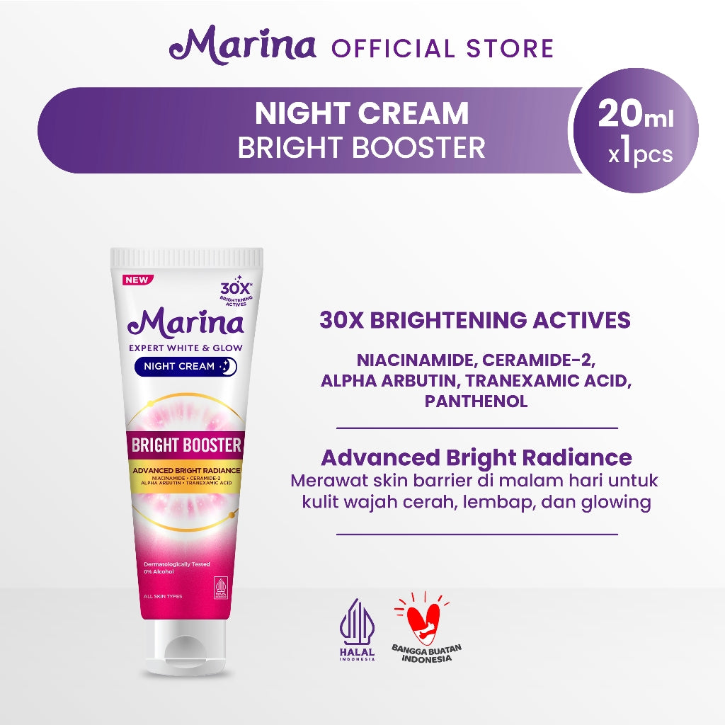 Marina Expert White & Glow Night Cream – Bright Booster 20ml - Exp Date [04.2027]